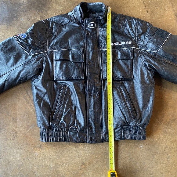 VTG Y2K Polaris Embroidered Leather Jacket - Picture 12 of 16